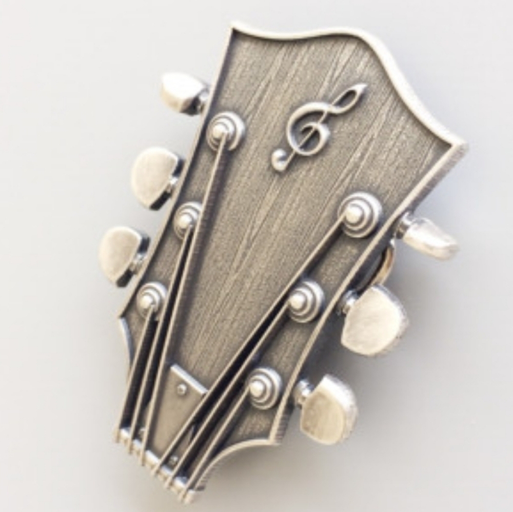 New guitar Headstock Musicians belt buckle See All 6 Color Choices